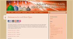 Desktop Screenshot of imaamahmedraza.org